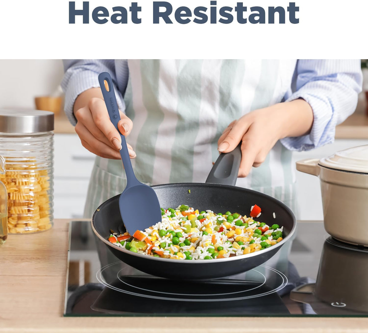5-Piece Silicone Spatula Set Heat Resistant to 600°F ChefAide