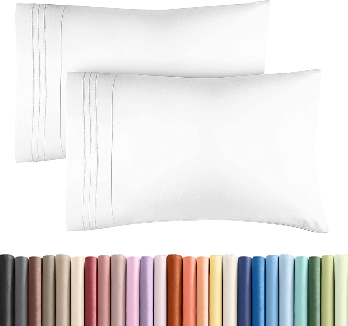 King Pillow Cases Set of 2 - Ultra Soft Hotel Quality Microfiber
