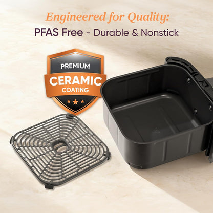 6 Qt TurboBlaze Air Fryer With PFAS-Free Ceramic Coating Cosori
