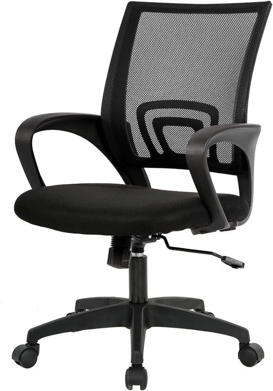 Ergonomic Mid-Back Desk Chair with Breathable Mesh and Lumbar Support