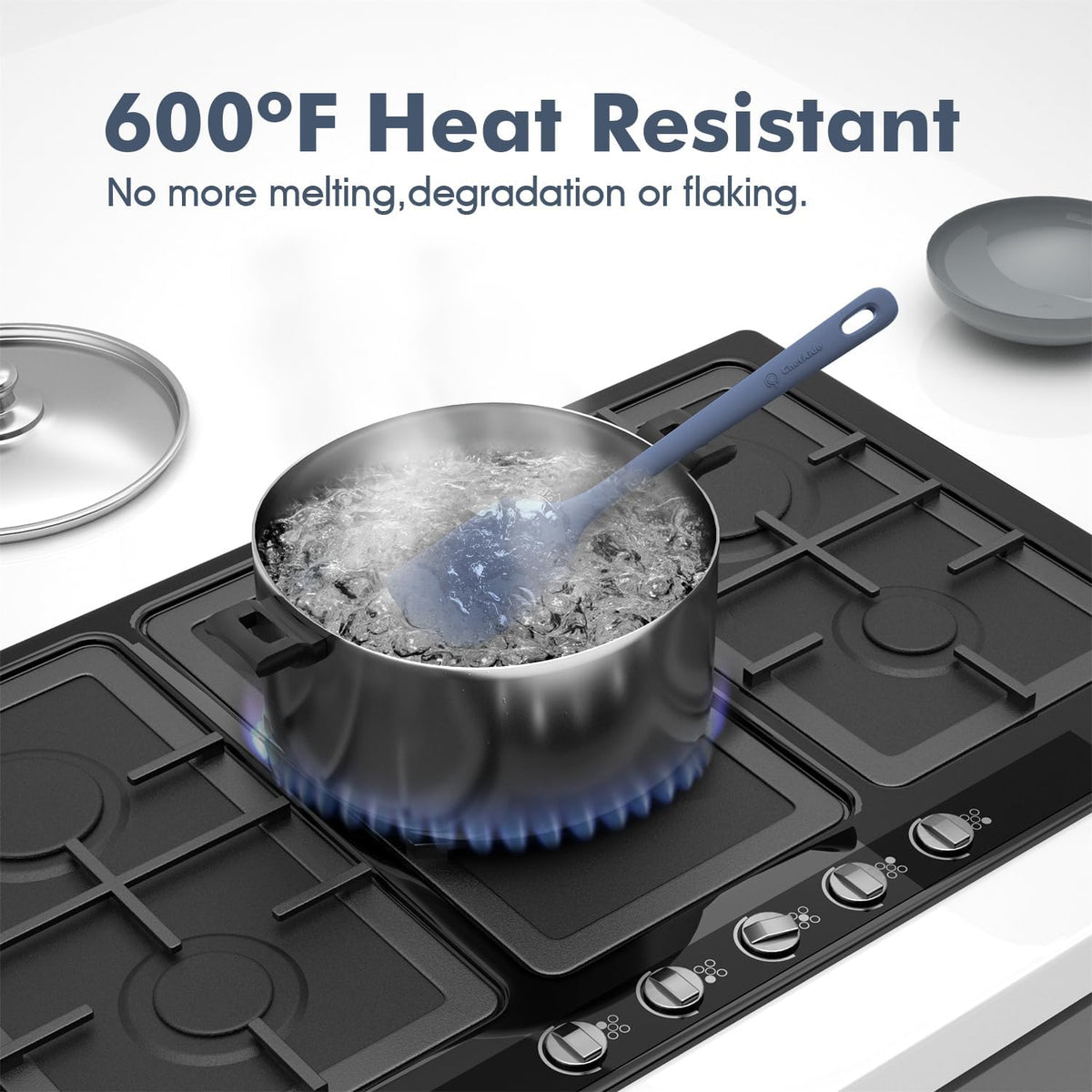 5-Piece Silicone Spatula Set Heat Resistant to 600°F ChefAide