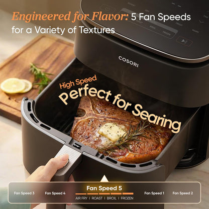6 Qt TurboBlaze Air Fryer With PFAS-Free Ceramic Coating Cosori