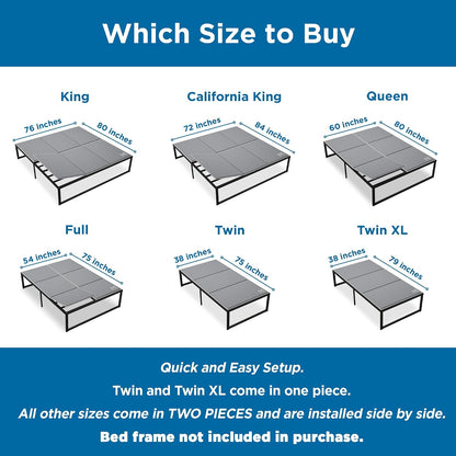 Queen Heavy Duty Bunkie Board Mattress Support, Meliusly Low Profile