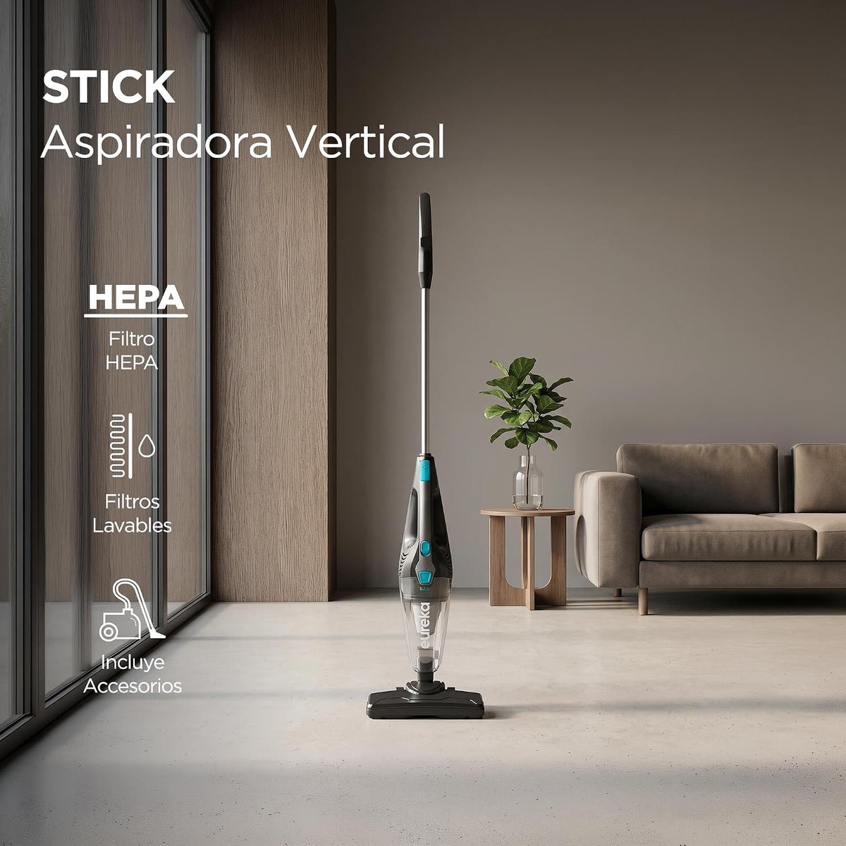 Lightweight 3-in-1 Stick Vacuum with Swivel Steering by Eureka Blaze