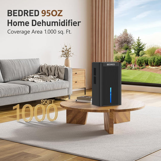 BEDRED 95oz Dehumidifier for 1000 Sq Ft with Auto Shut Off