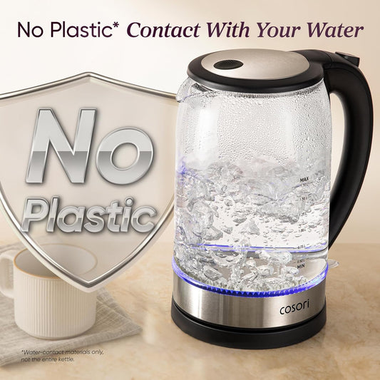 Cosori 1.7L Electric Kettle With No Plastic Contact And Auto Shut Off