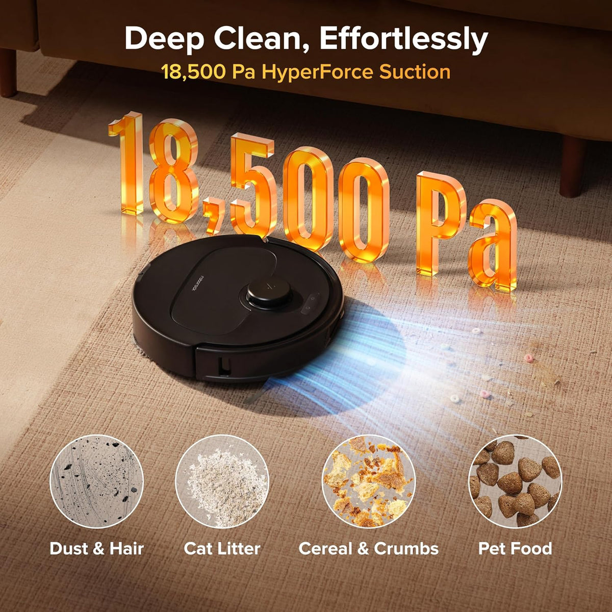 Robot Vacuum and Mop with Self-Cleaning Dock, Roborock Qrevo S Pro