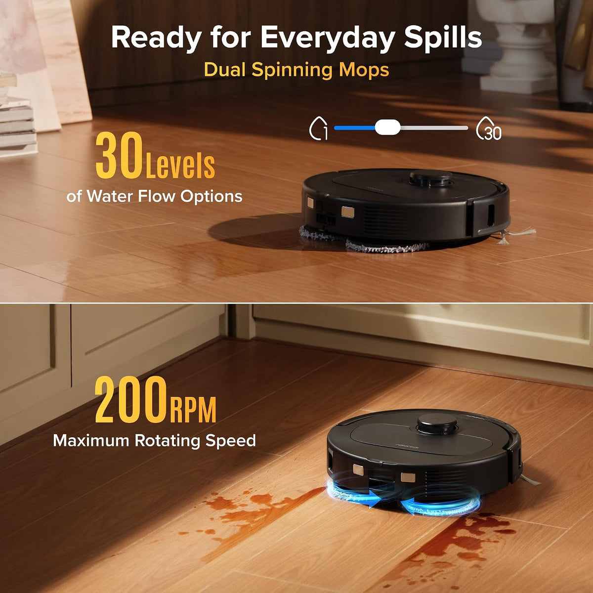 Robot Vacuum and Mop with Self-Cleaning Dock, Roborock Qrevo S Pro
