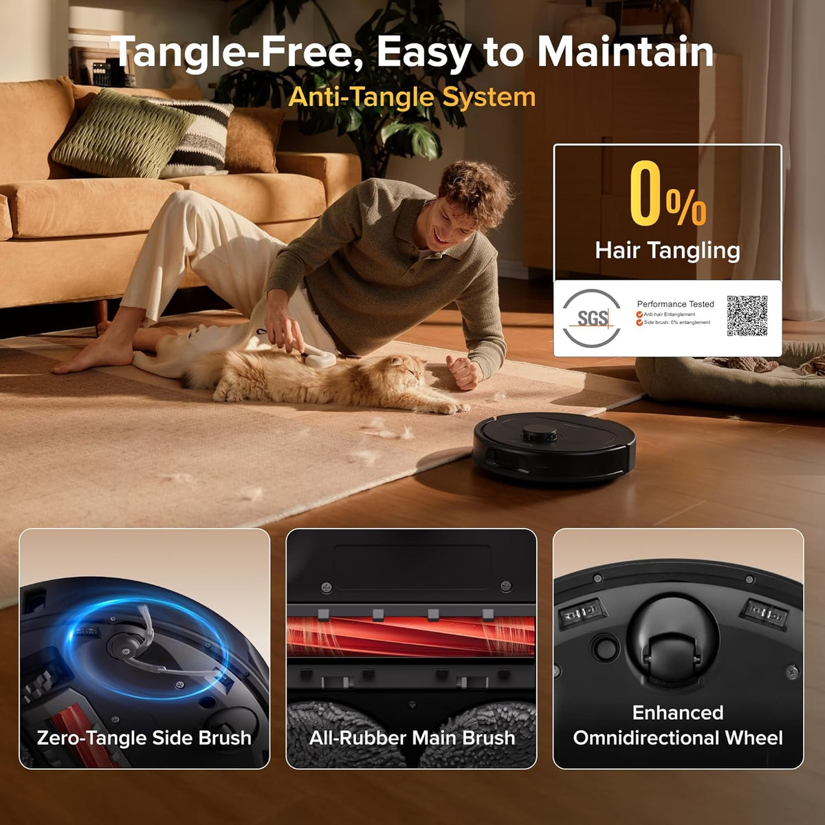 Robot Vacuum and Mop with Self-Cleaning Dock, Roborock Qrevo S Pro
