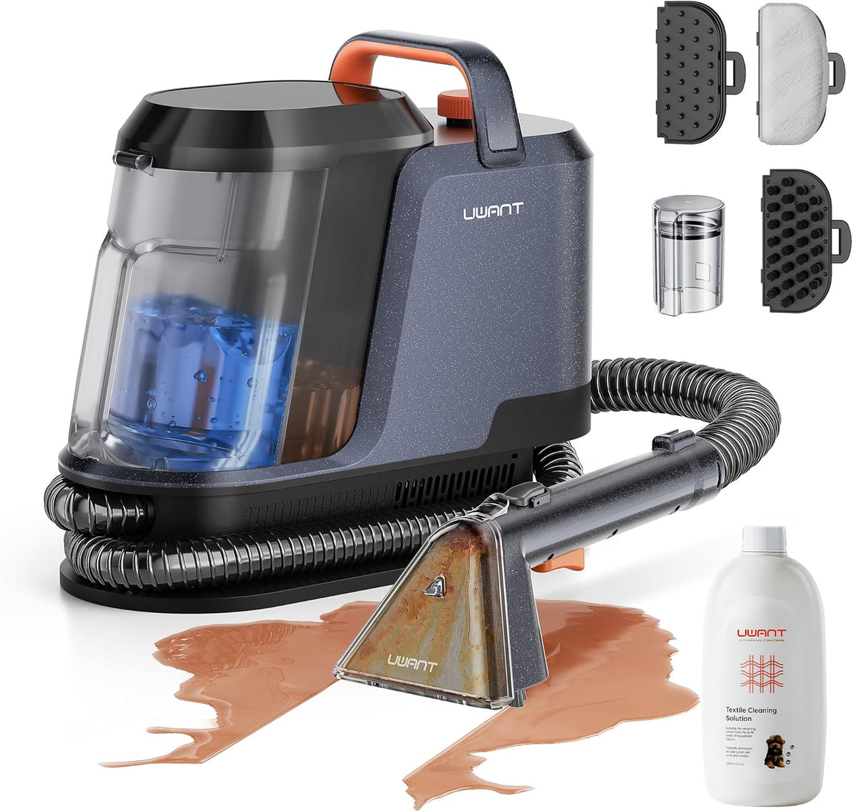 Uwant Y100 Portable Carpet Cleaner with 18Kpa Suction and 2-in-1 Tank