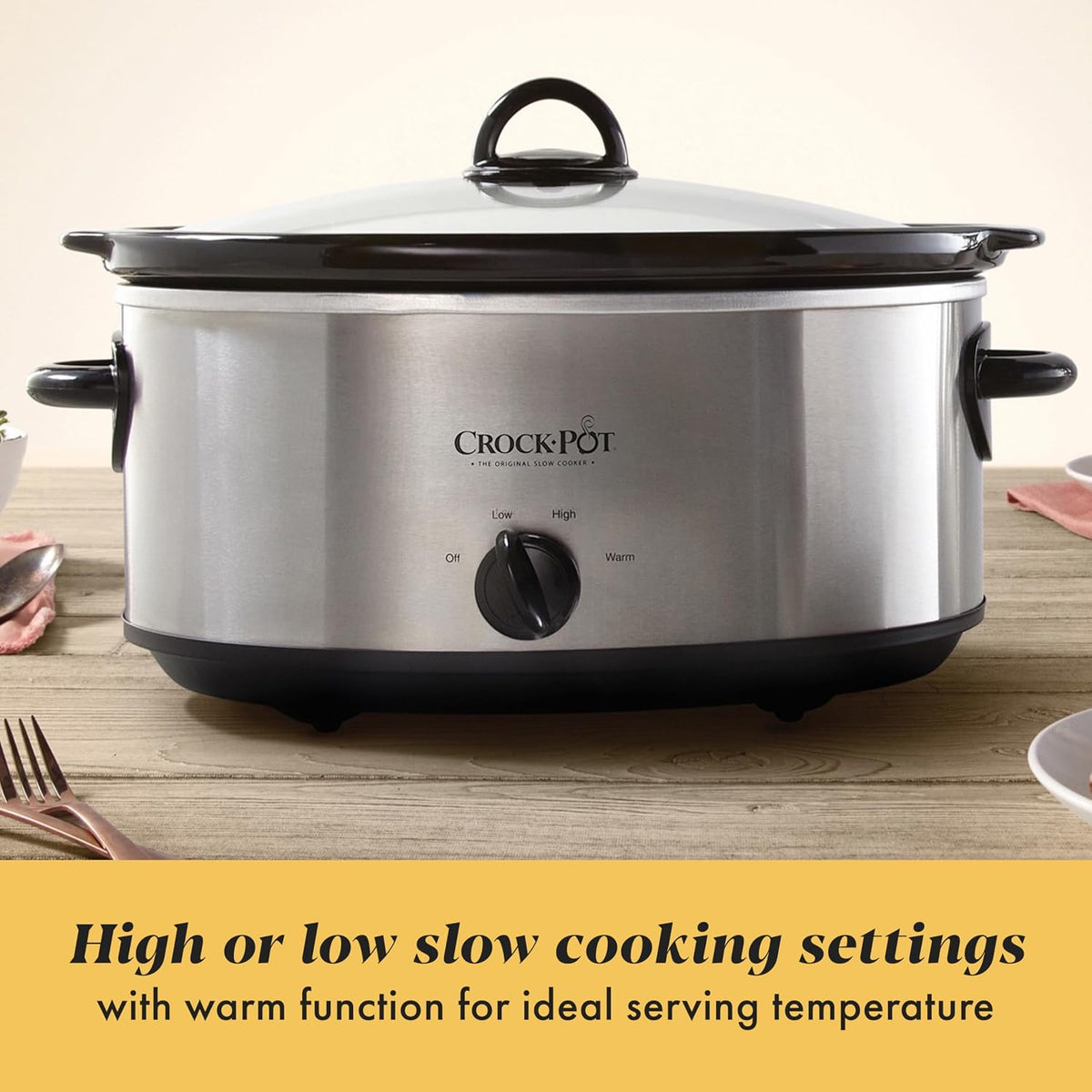 7-Quart Manual Slow Cooker, Crock-Pot Stainless Steel