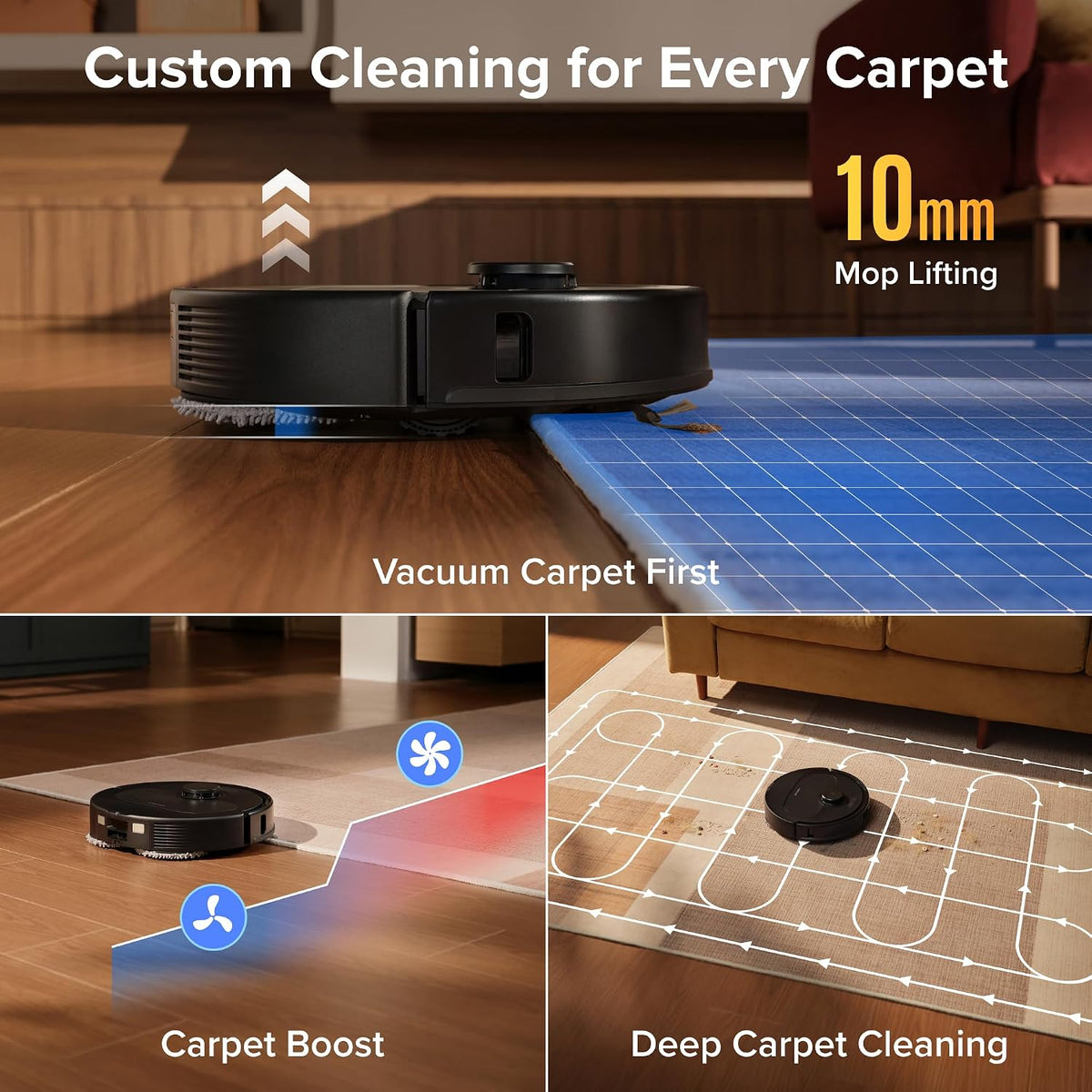 Robot Vacuum and Mop with Self-Cleaning Dock, Roborock Qrevo S Pro