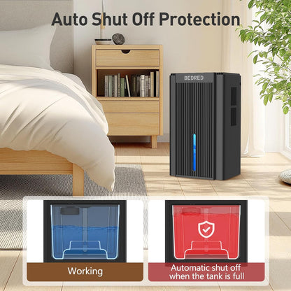 BEDRED 95oz Dehumidifier for 1000 Sq Ft with Auto Shut Off