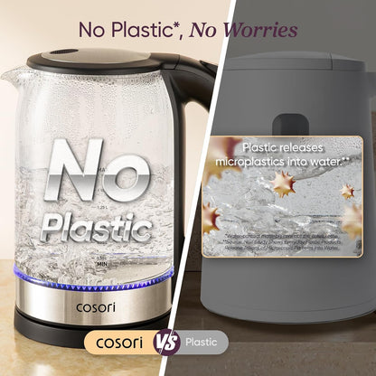 Cosori 1.7L Electric Kettle With No Plastic Contact And Auto Shut Off
