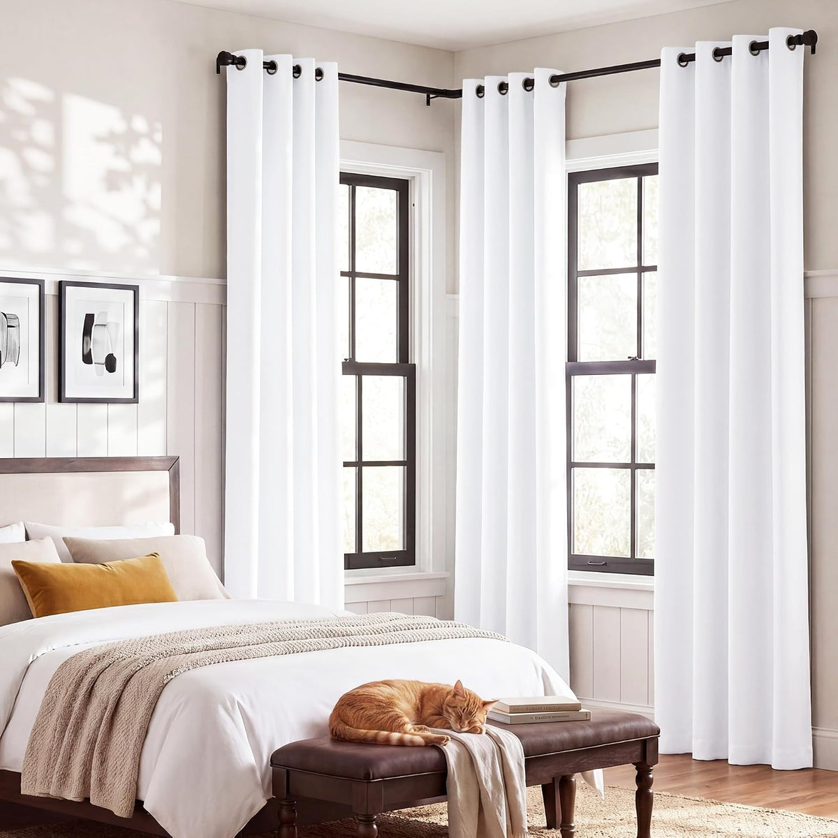Nicetown Blackout Curtain Panels 84 Inch, Thermal Drapes, 2 Pack