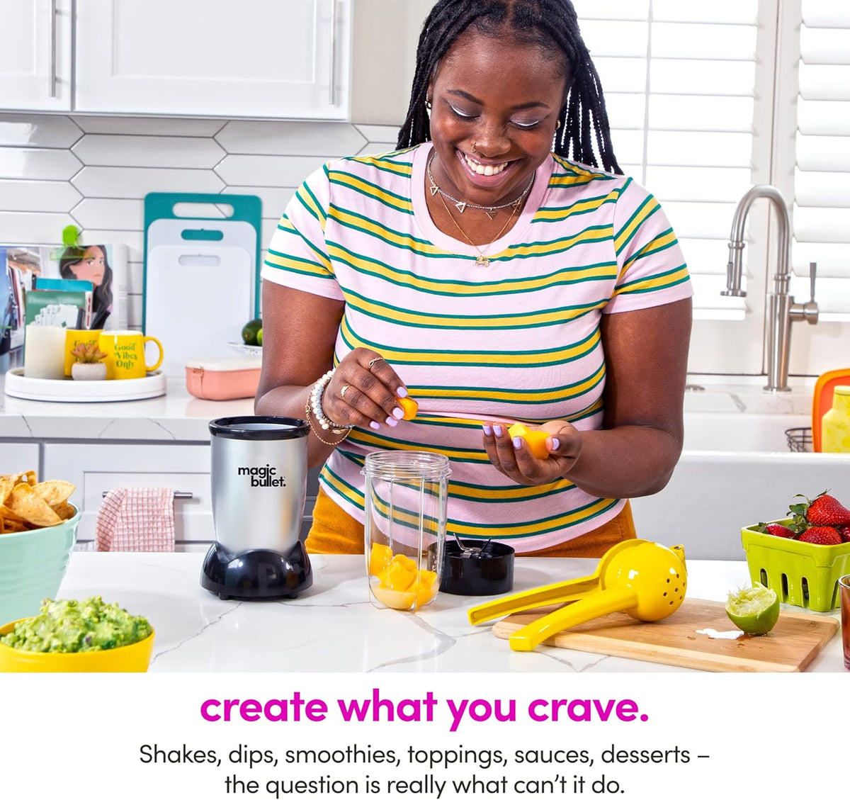 Compact Blender, Magic Bullet 250W Motor & 11-Piece Set