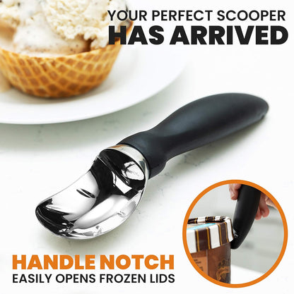 Heavy Duty Ice Cream Scoop With Comfort Handle By Spring Chef