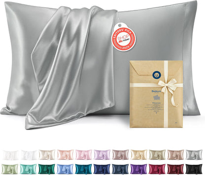 Queen Satin Pillowcase Set of 2, Bedsure Cooling Cover for Hair and Skin