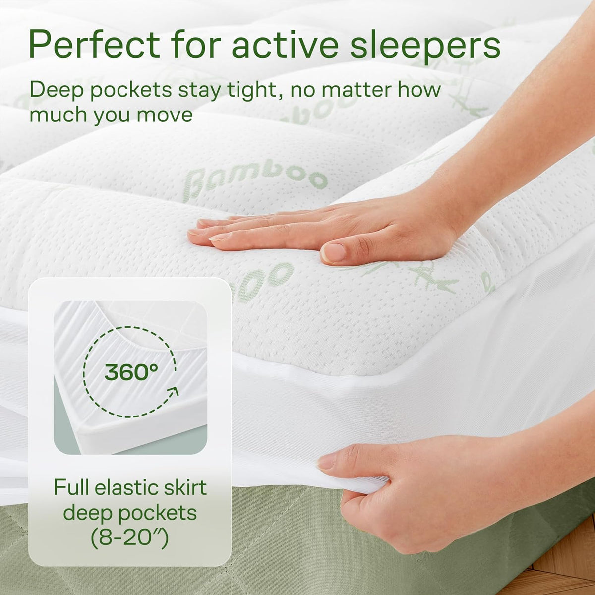 Queen Mattress Topper With Bamboo Cooling Pillow Top By Niagara