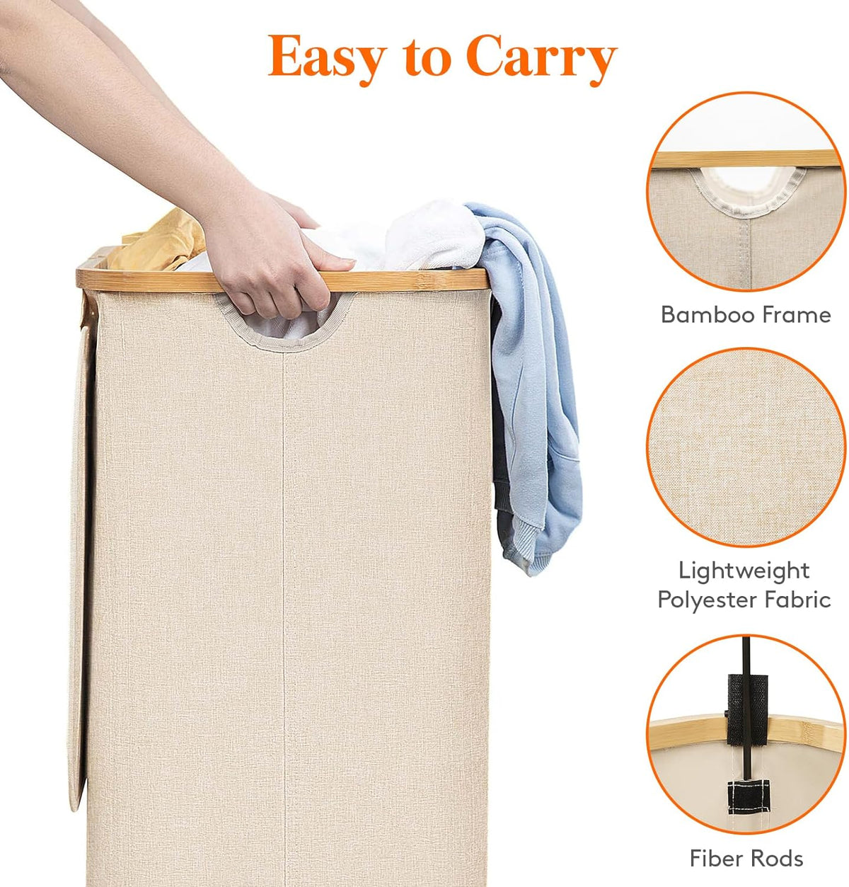 Foldable Laundry Hamper With Lid And Removable Bag, Lifewit 100L