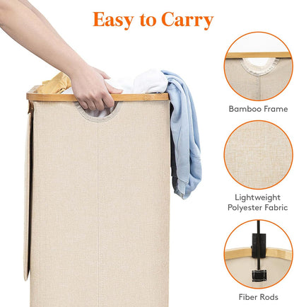 Foldable Laundry Hamper With Lid And Removable Bag, Lifewit 100L