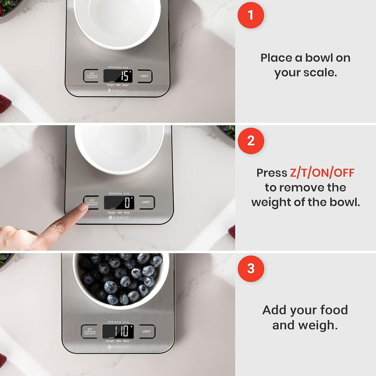 Digital Kitchen Scale For Baking And Meal Prep Etekcity EK6015