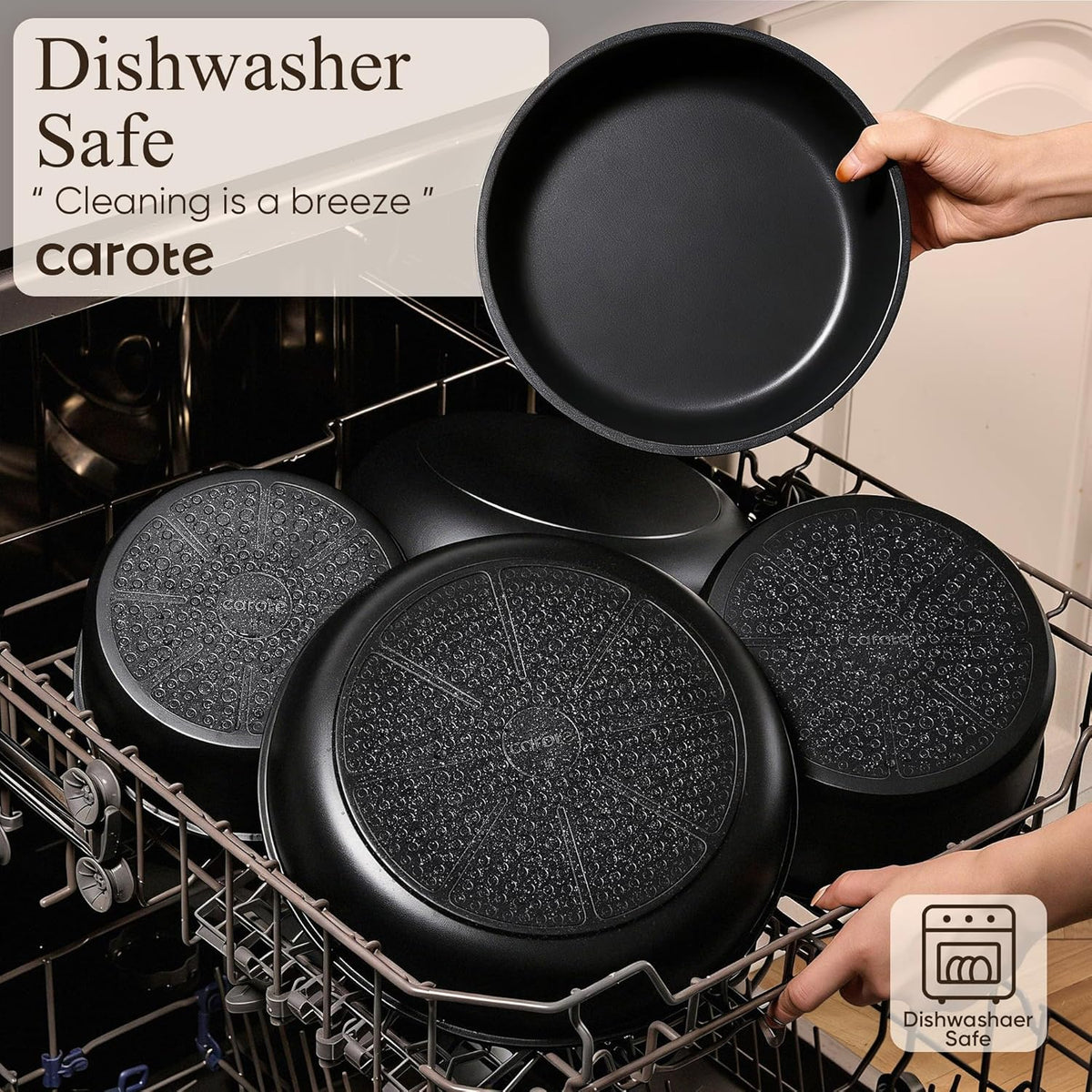 CAROTE 19-Piece Detachable Handle Cookware Set, Nonstick Pots and Pans