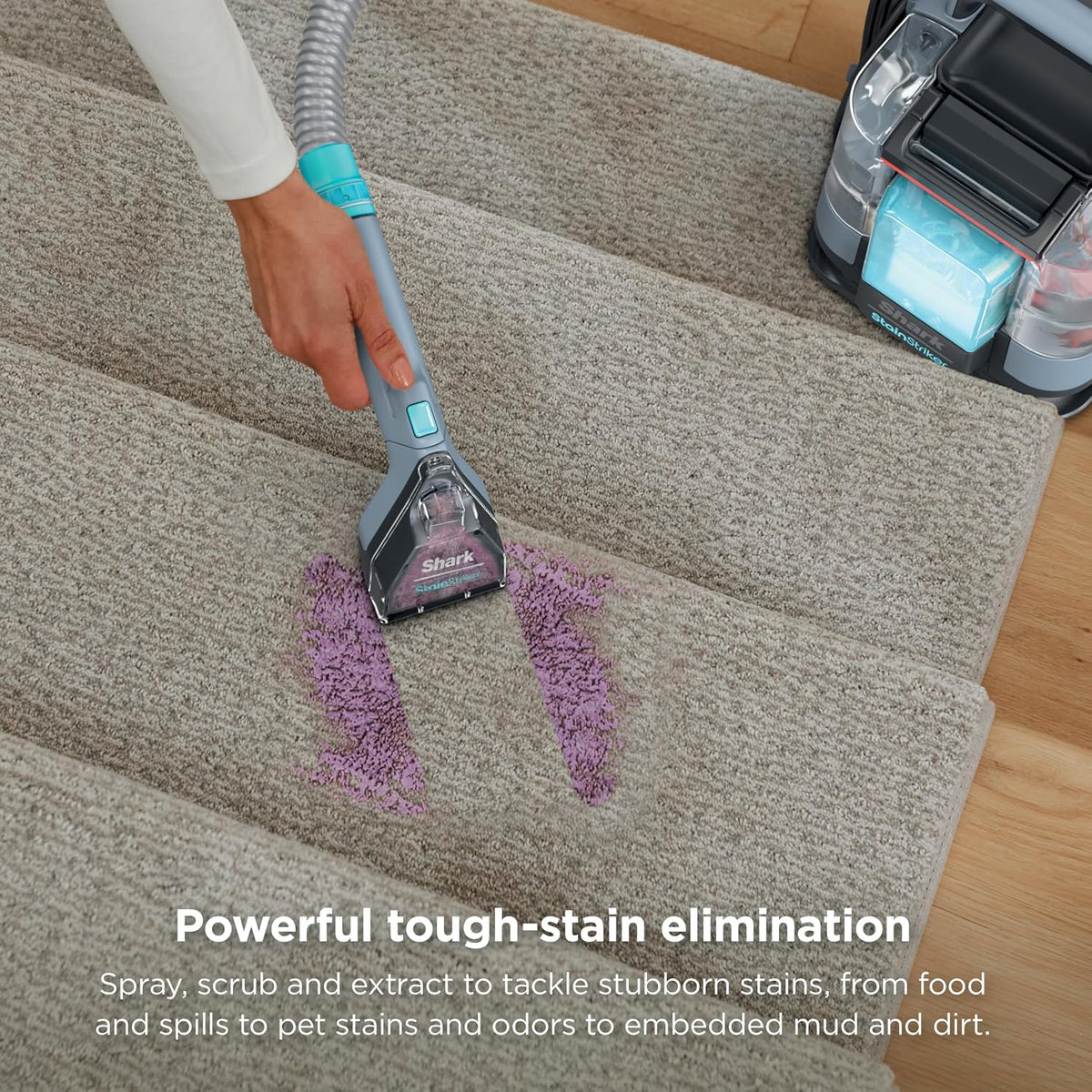 Portable Carpet Cleaner - Shark StainStriker, 4 Tools, OXY Formula