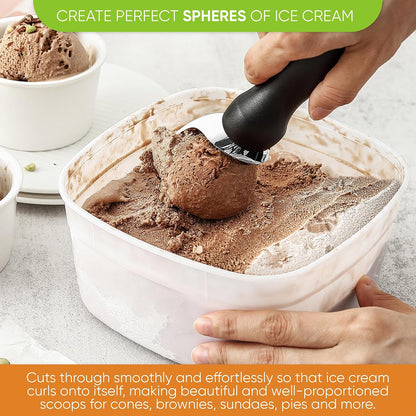 Heavy Duty Ice Cream Scoop With Comfort Handle By Spring Chef