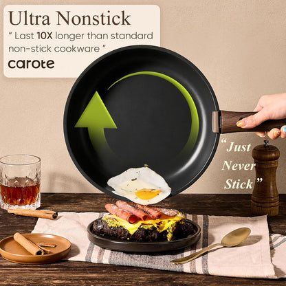 CAROTE 19-Piece Detachable Handle Cookware Set, Nonstick Pots and Pans