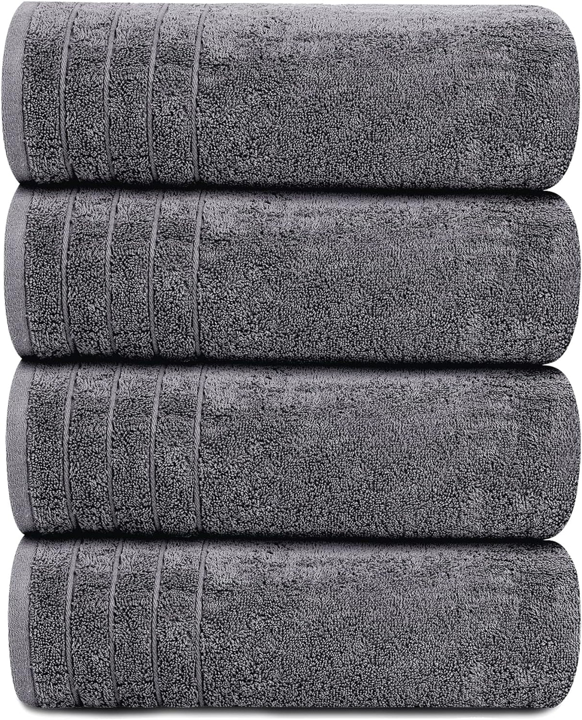 Extra Large Bath Towels 30x60, 100% Cotton Quick Dry, 4 Pack